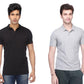 Poly Cotton Solid Half Sleeves Mens Polo T-shirt (Pack of 2)