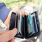 MAESTRA Aluminium Card Wallet 6 Card Holder (Set of 1, Maroon, Multicolor)