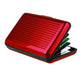 MAESTRA Aluminium Card Wallet 6 Card Holder (Set of 1, Maroon, Multicolor)
